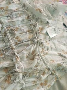 Floral Print Tie-Front Blouse