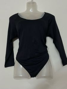 BRANDED Black Long Sleeve Bodysuit