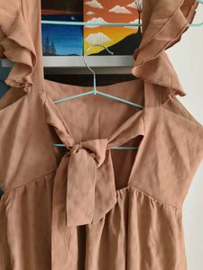Frill sleeve dress