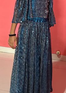 Sparkling Blue Sequined Lehenga Choli