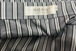 Strip casual blouse
