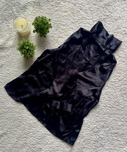 Satin Button-Up Shirt
