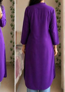 Vibrant Purple Cotton Kurta