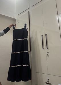 Chic blueTiered Midi Dress