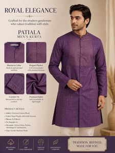 Royal Elegance Men's Patiala Kurta