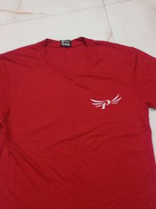Men's Color Block T-Shirt red colour tshirt