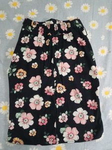Floral Print Mini Skirt with Bow Detail