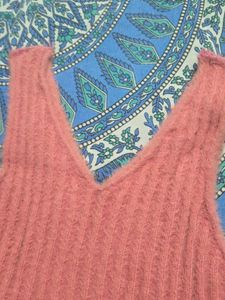 y2k cute Knit V-Neck top