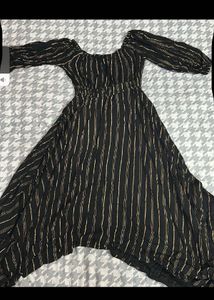 Stylish Black Striped Maxi Dress