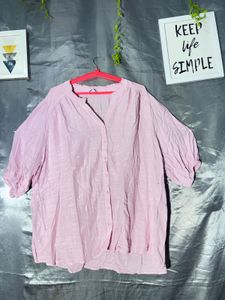 Light Pink Button-Up Top
