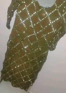 Olive Green Embellished Kurta Set with Dupatta