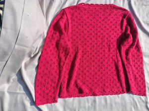 Red Knit Cardigan