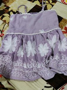 Lavender Colour Sleeveless Y2K Top