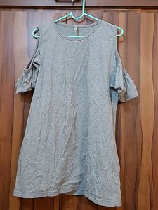 XL Cotton Cold Shoulder Top