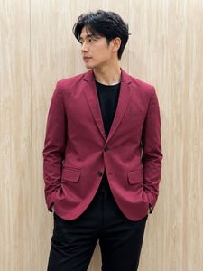 Men's Red Cotton Blazer