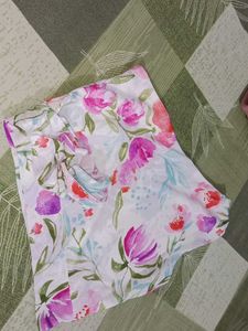 Floral Print Wrap Top