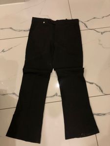 Formal black semi bootcut pant
