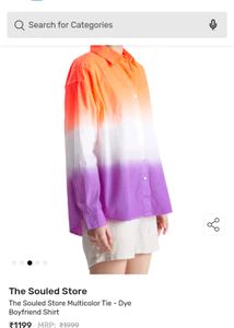 Dip-Dye Button-Up Shirt