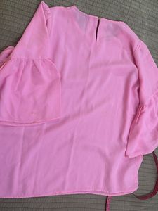 Cute Pink Pearl Embellished Top