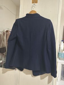 Navy Blue And  Black Classic Blazer