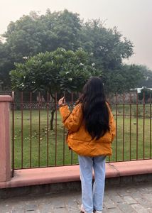 🧡oversized Korean Stylish Mustard Puffer Jacket🧡