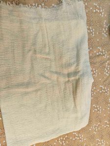 Chic Dupatta Set - Olive Green &amp; Cream