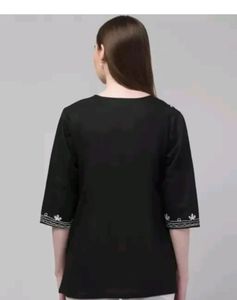 Embroidered Black Tunic