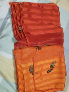 Elegant Orange Saree