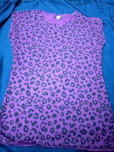Purple Leopard Print Tee