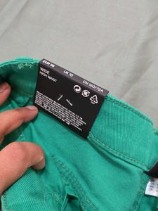H&amp;M Green Wide Leg Jeans