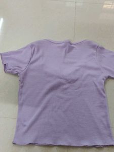 Purple Tie-Front Top