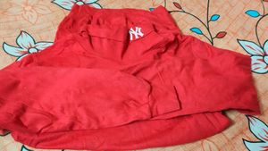 Red NY Yankees High Neck Tshirt