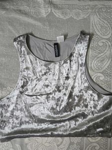 H&amp;M Velvet crop top &amp; pants