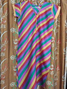 Vibrant Striped Kurta