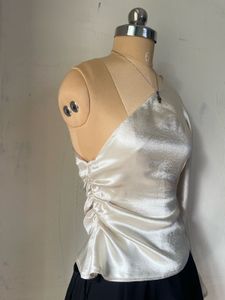 Satin One-Shoulder Top