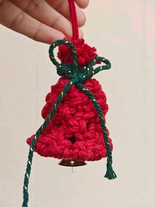Macrame Christmas Bell Ornament