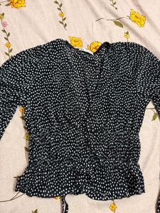Chic Polka Dot Long Sleeve Blouse