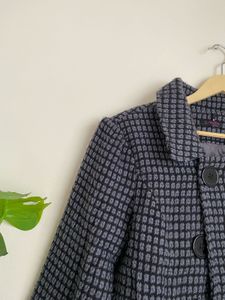 Chic Textured Double-Breasted Coat