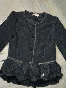 Black Lace Detail Jacket