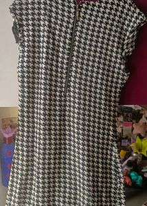 Houndstooth Print Dress