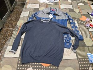 - Blue & Grey winters  open button koti and skiv