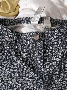 Floral Print Straight Leg Pants
