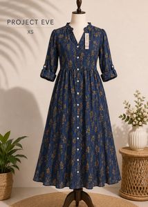 Project Eve Foil print Anarkali kurta