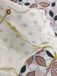 Cream Block Print Frock
