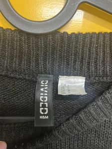 Black Flame Knit Sweater