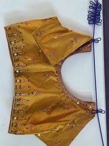 Embroidered Mustard Silk Lehenga -3 pc