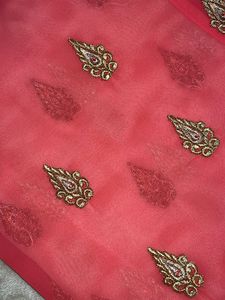 Pink Festive Saree With Blouse
