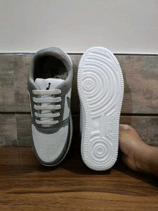 Stylish Grey and White Sneakers