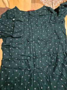 Elegant Green Printed Kurta