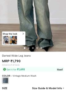Savana darted wide leg jeans